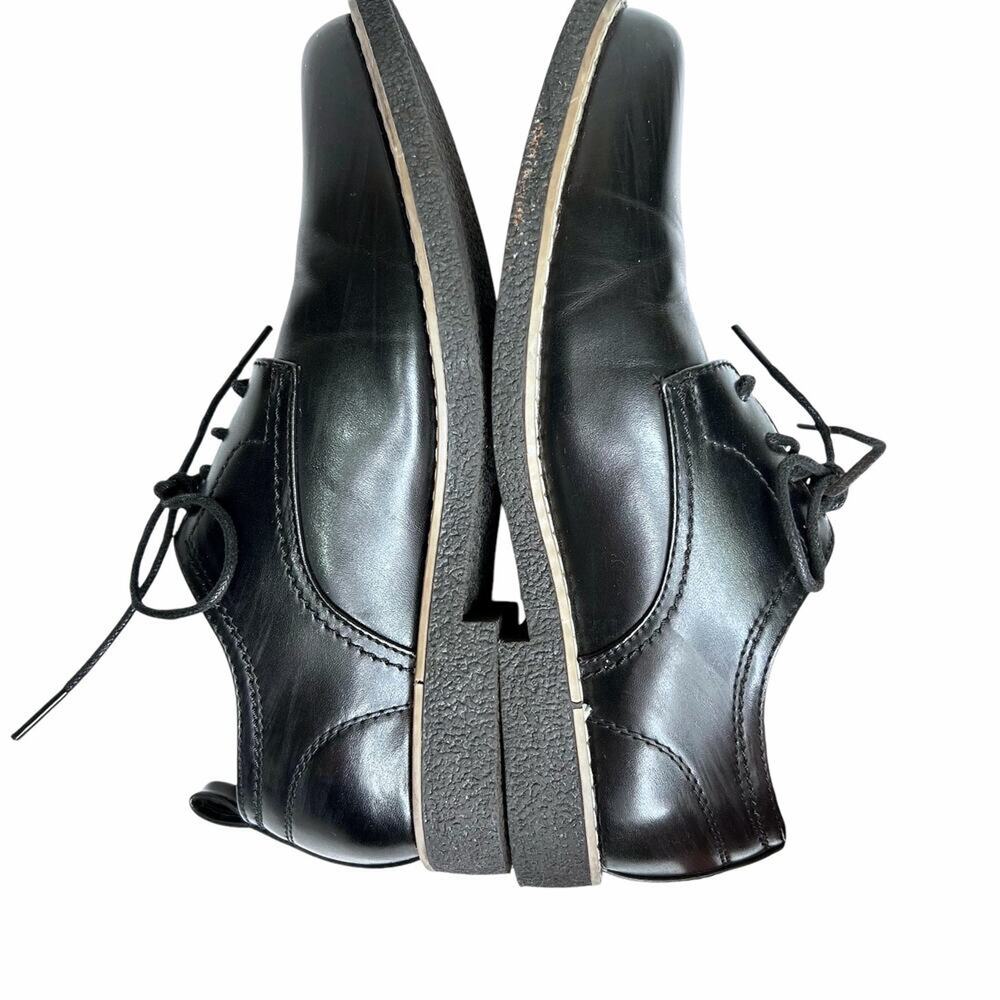 Deer Stags Zander Black Vegan Leather Lace Up Oxford Shoes Boys Size 6M - Picture 7 of 9